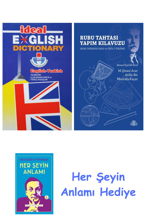 İdeal English Dictionary + Rubu Tahtası Yapım Kılavuzu + Her Şeyin Anlamı