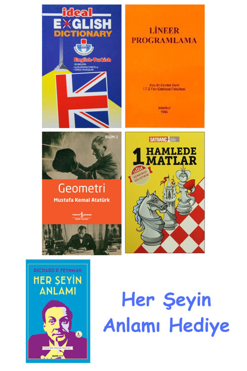 İdeal English Dictionary + Lineer Programlama + Geometri + 1 Hamlede Matlar + Her Şeyin Anlamı