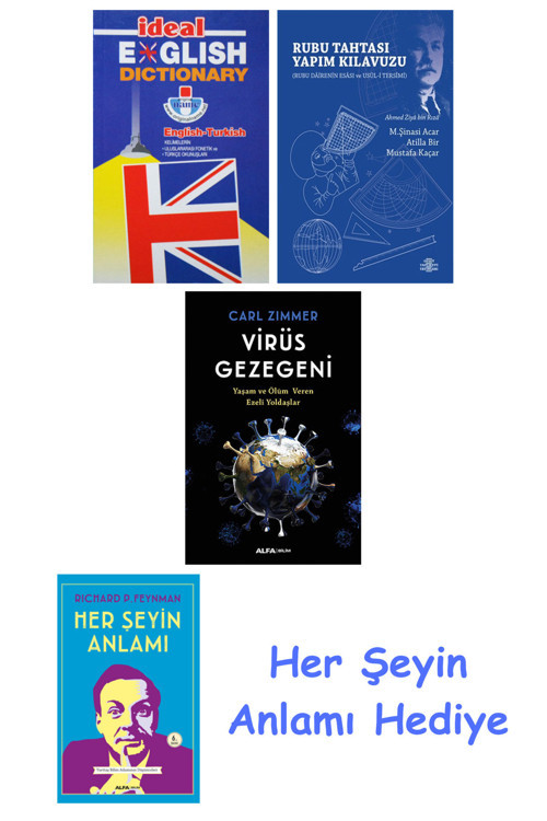 İdeal English Dictionary + Rubu Tahtası Yapım Kılavuzu + Virüs Gezegeni + Her Şeyin Anlamı