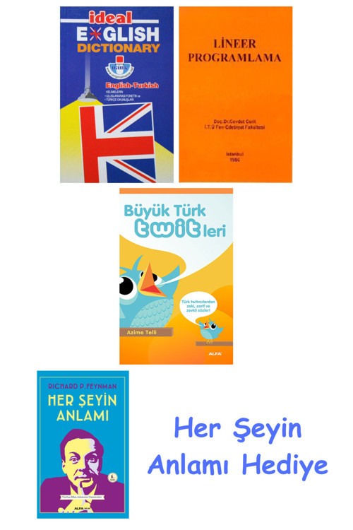 İdeal English Dictionary + Lineer Programlama + Büyük Türk Twitleri + Her Şeyin Anlamı