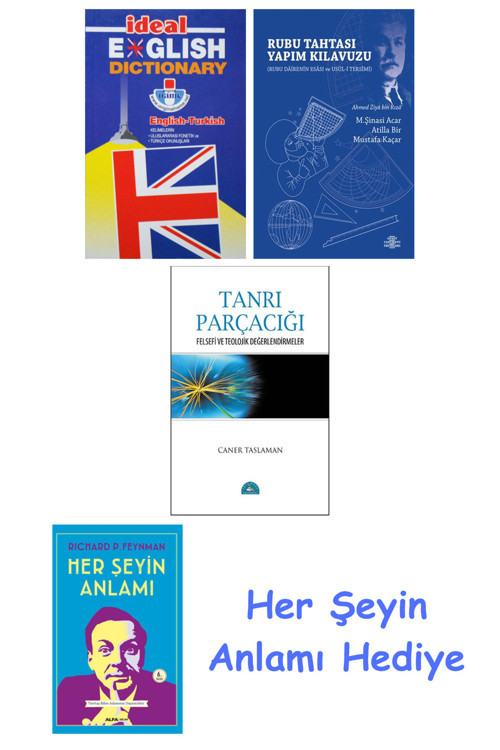 İdeal English Dictionary + Rubu Tahtası Yapım Kılavuzu + Tanrı Parçacığı + Her Şeyin Anlamı