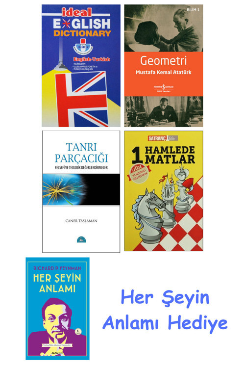 İdeal English Dictionary + Geometri + Tanrı Parçacığı + 1 Hamlede Matlar + Her Şeyin Anlamı