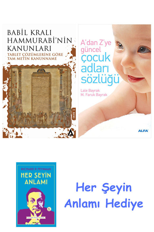 Babil Kralı Hammurrabi'Nin Kanunları + Çocuk Adları Sözlüğü (Cep Boy) + Her Şeyin Anlamı