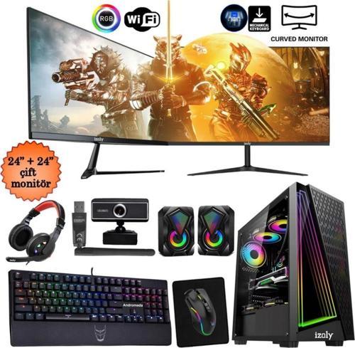 Streamer I5 10400f 16gb 512gb M.2 Nvme Rtx2060 6gb 24"+24" Masaüstü Oyuncu Bilgisayarı