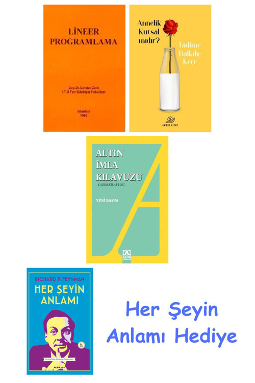 Lineer Programlama + Annelik Kutsal Mıdır? + Altın İmla Kılavuzu -Yazım Kılavuzu + Her Şeyin Anlamı