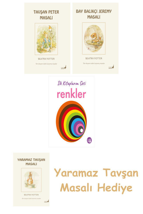 Beatrix Potter 8 - Bay Balıkçı Jeremy Masalı + İlk Kitaplarım - Renkler (Ciltli)