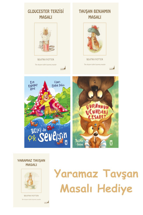 + Beatrix Potter 4 - Tavşan Benjamin Masalı + Belki De Çok Seversin + Burnunun Ucundaki Cesaret