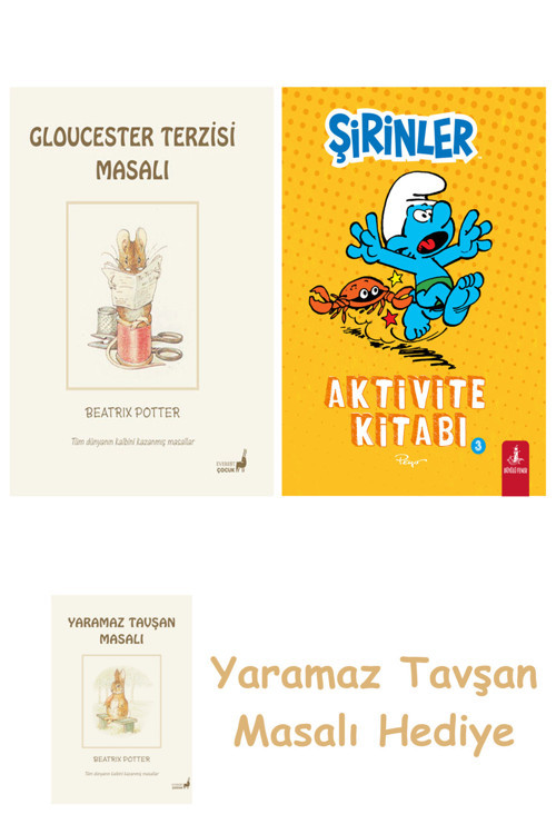 Beatrix Potter 9 - Yaramaz Tavşan Masalı + Şirinler - Aktivite Kitabı 3 + Yaramaz Tavşan Masalı