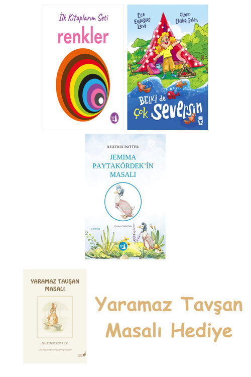 İlk Kitaplarım - Renkler (Ciltli) + Belki De Çok Seversin + Jemima Paytakördek'İn Masalı