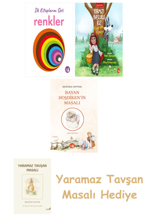 İlk Kitaplarım - Renkler (Ciltli) + Kırmızı Başlıklı Kız Kurda Karşı + Hoşdiken'İn Masalı