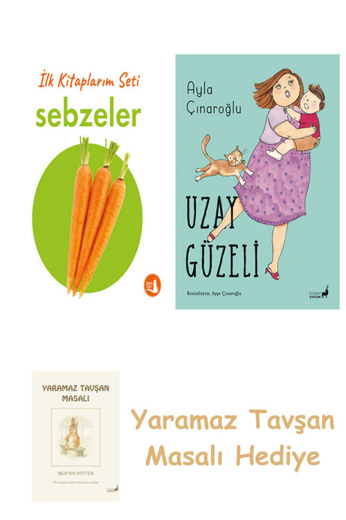 İlk Kitaplarım - Sebzeler (Ciltli) + Uzay Güzeli + Yaramaz Tavşan Masalı
