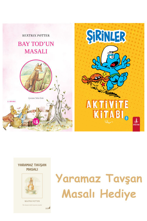 Bay Tod’Un Masalı + Şirinler - Aktivite Kitabı 3 + Yaramaz Tavşan Masalı