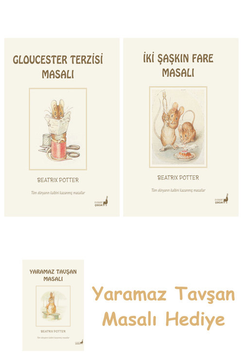 + Beatrix Potter 5 - İki Şaşkın Fare Masalı + Yaramaz Tavşan Masalı