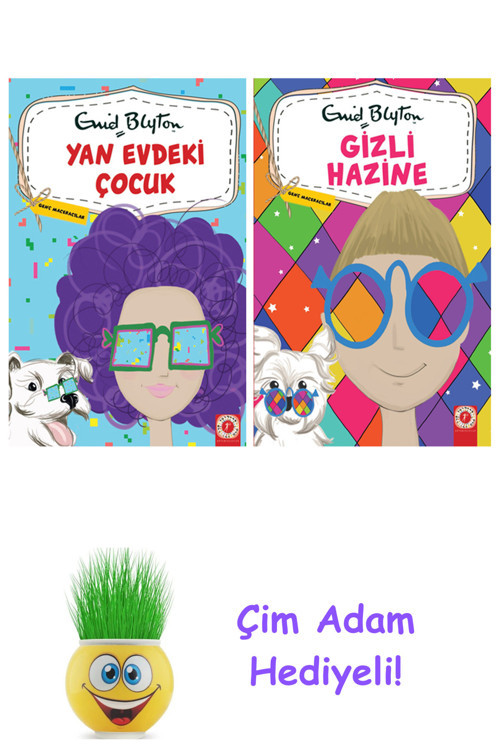 Enid Blyton 2 Kitap Seti + Çim Adam Hediye