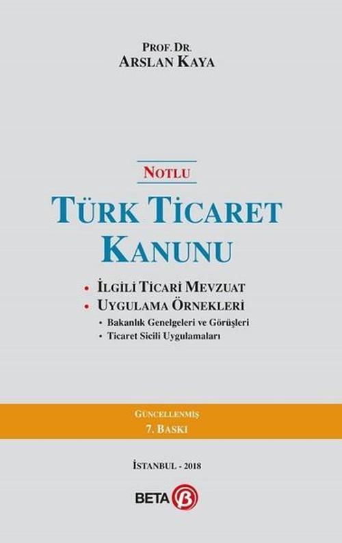 Notlu Türk Ticaret Kanunu