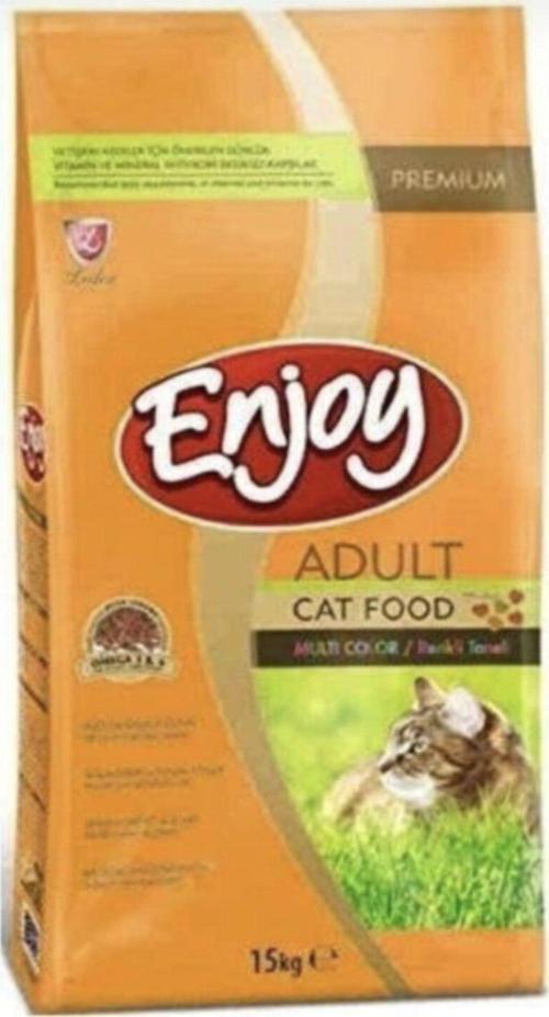 Enjoy Kedi Maması Renkli Taneli