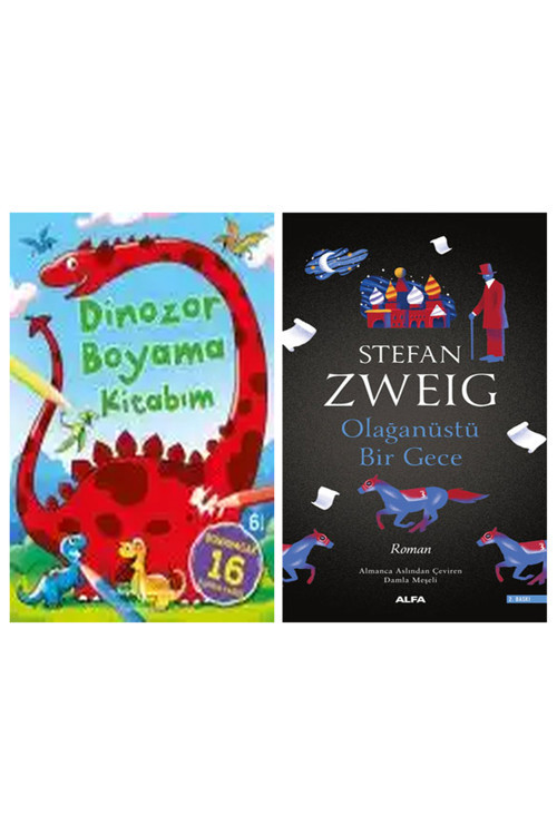 Dinozor Boyama Kitabım + Olağanüstü Bir Gece