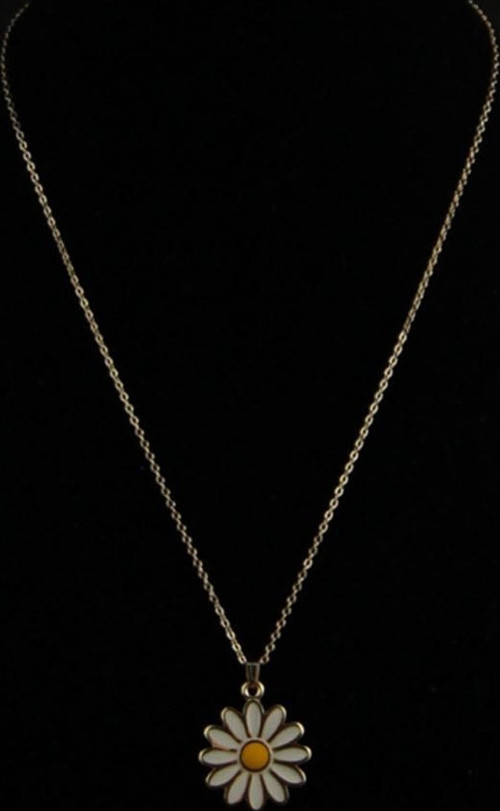 Papatya Kolye Altın Kaplama Sevgiliye Hediye