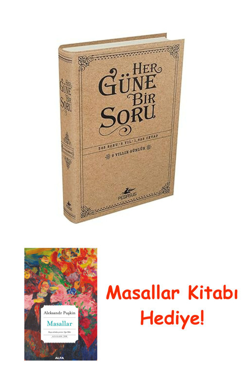 Her Güne Bir Soru (Ciltli): 365 Soru - 5 Yıl - 1,825 Cevap + Masallar Kitabı