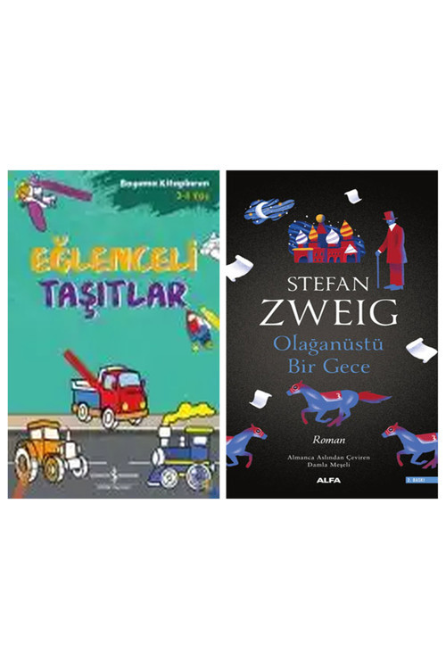 Eğlenceli Taşıtlar – Boyama Kitaplarım 3-4 Yaş + Olağanüstü Bir Gece
