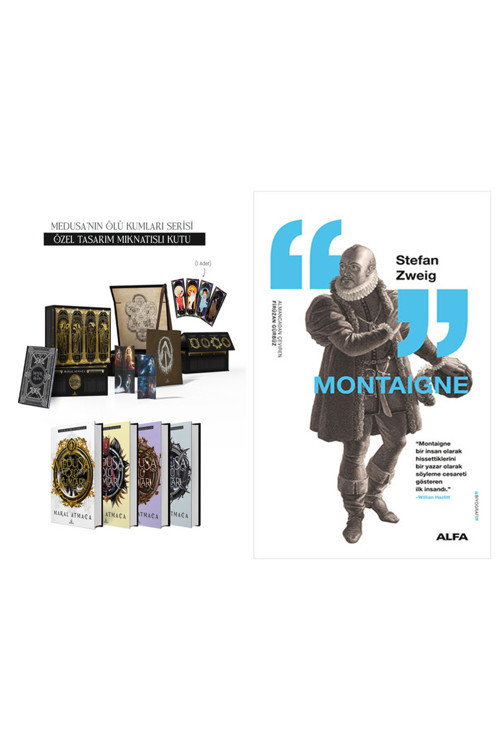 Medusa’Nın Ölü Kumları Serisi 4 Kitap Takım - Hediyeli Mıknatıslı Kutu (Ciltli) + Montaigne