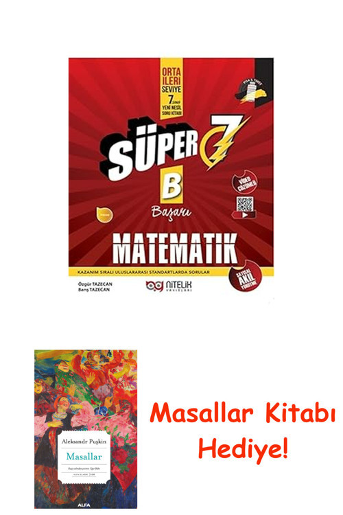 Nitelik 7. Sınıf Matematik Süper Soru Kitabı + Masallar Kitabı