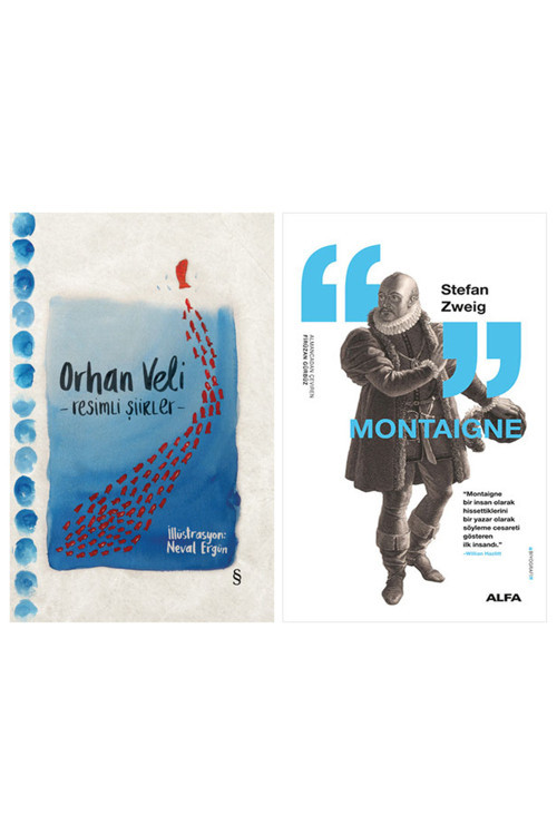 Orhan Veli - Resimli Şiirler (Bez Ciltli) + Montaigne