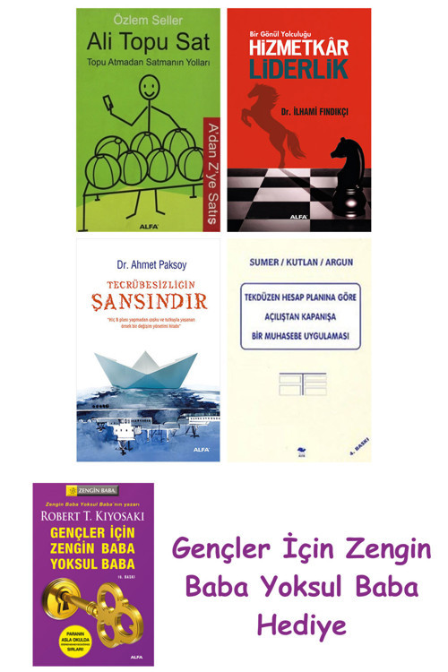Ali Topu Sat + Hizmetkar Liderlik (Cep Boy) + Tecrübesizliğin Şansındır + Tekdüzen Hesap Planına ...