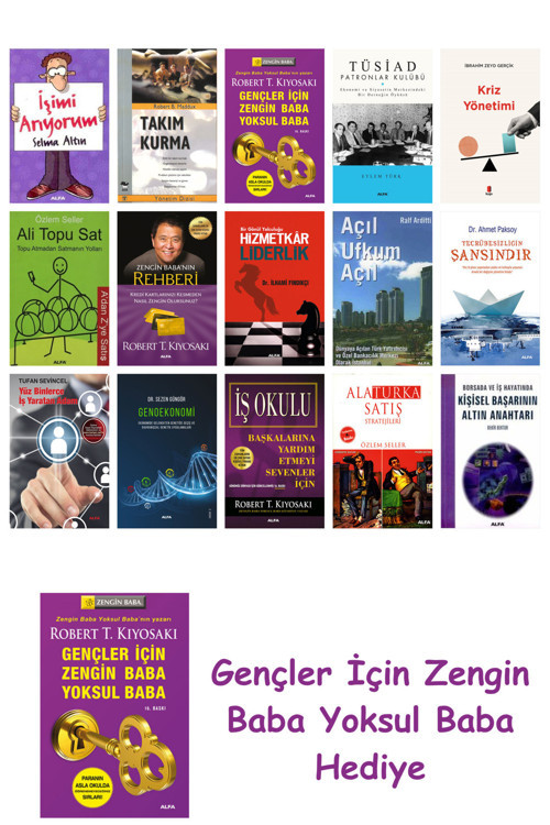 15 Kitaplık Ekonomi Seti + Gençler İçin Zengin Baba Yoksul Baba