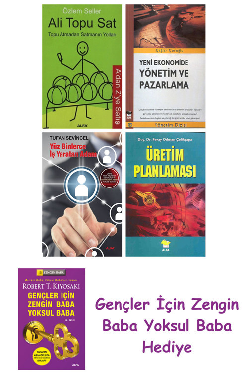 Ali Topu Sat + Yeni Ekonomide Yönetim Ve Pazarlama + Yüz Binlerce İş Yaratan Adam + Üretim Planla...