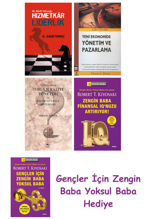 Hizmetkar Liderlik (Cep Boy) + Yeni Ekonomide Yönetim Ve Pazarlama + Sorularla Toplam Kalite Yöne...