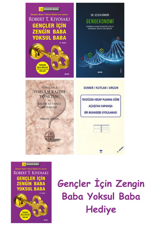 Gençler İçin Zengin Baba Yoksul Baba + Genoekonomi + Sorularla Toplam Kalite Yönetimi Ve Kalite G...