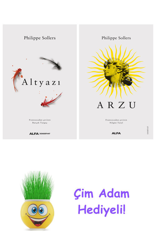 Philippe Sollers 2 Kitap Seti + Çim Adam Hediye
