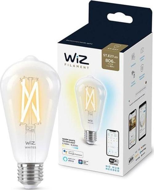 Wi-fi Beyaz Ambiyans Şeffaf Cam Akıllı Filament Ampul St64-e27