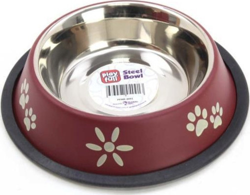 Renkli Desenli Kedi Köpek Çelik Mama Kabı 16 OZ (SWT2314)
