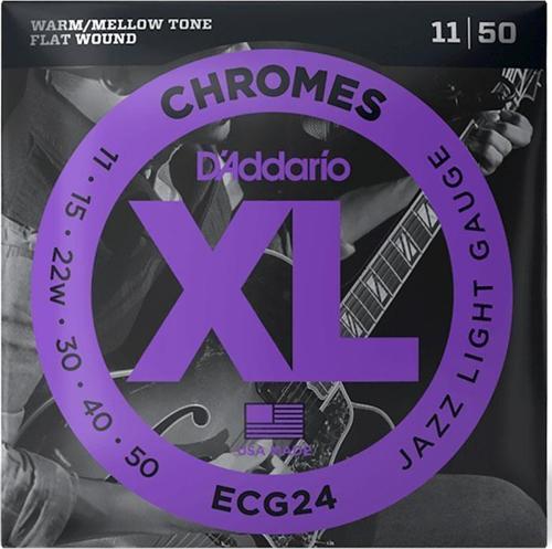 ECG24 Chromes Flat Wound Elektro Gitar teli (11-50)