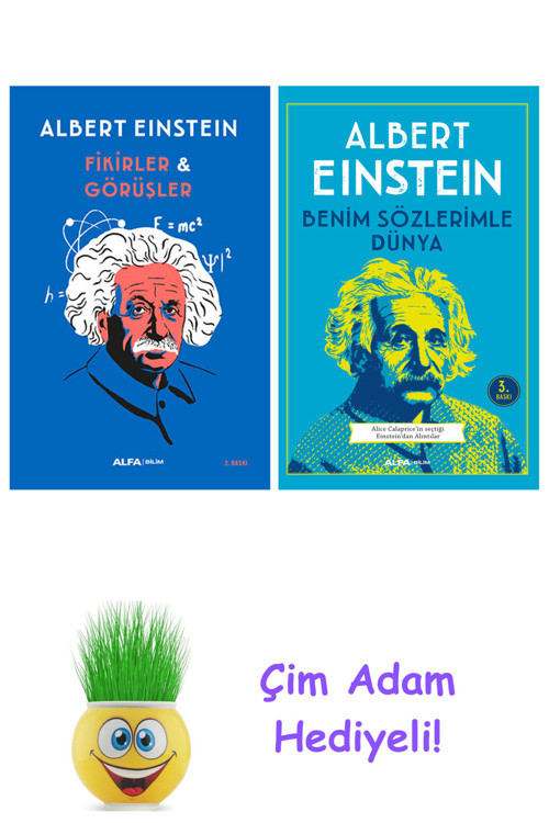 Albert Einstein 2 Kitap Seti + Çim Adam Hediye