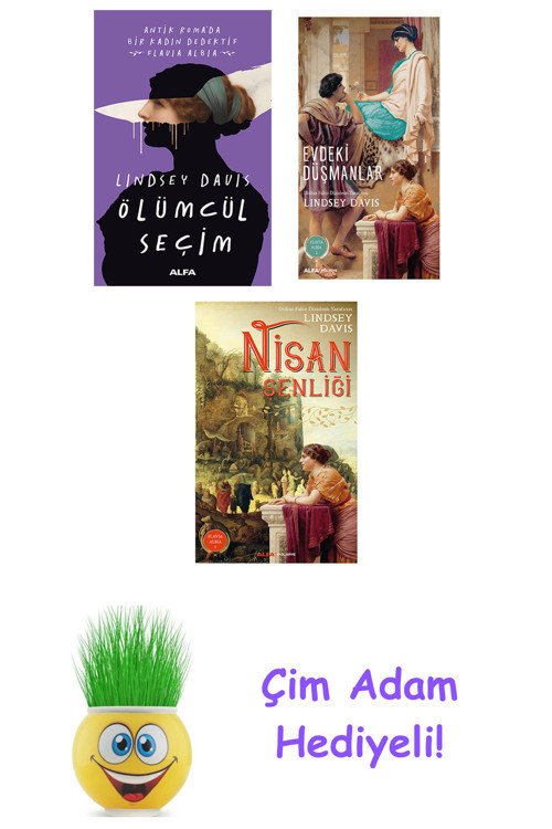 Lindsey Davis 3 Kitap Seti + Çim Adam Hediye