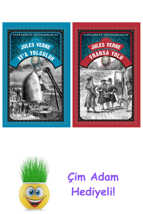 Jules Verne 2 Kitap Seti + Çim Adam Hediye