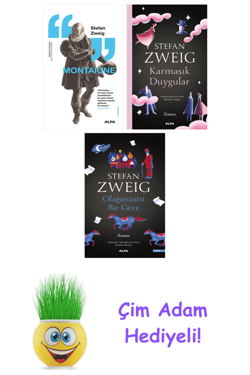 Stefan Zweig 3 Kitap Seti + Çim Adam Hediye