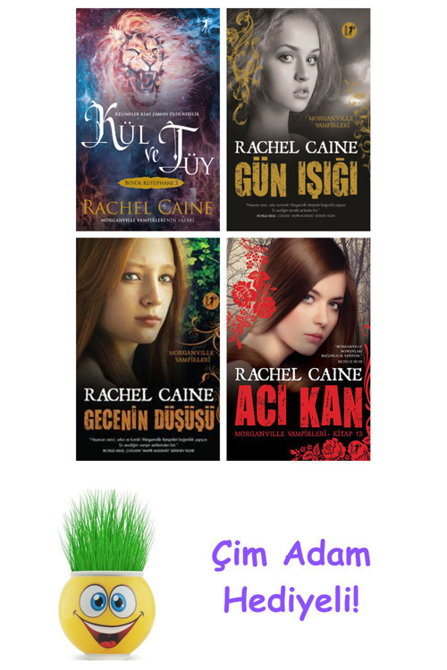 Rachel Caine 4 Kitap Seti + Çim Adam Hediye
