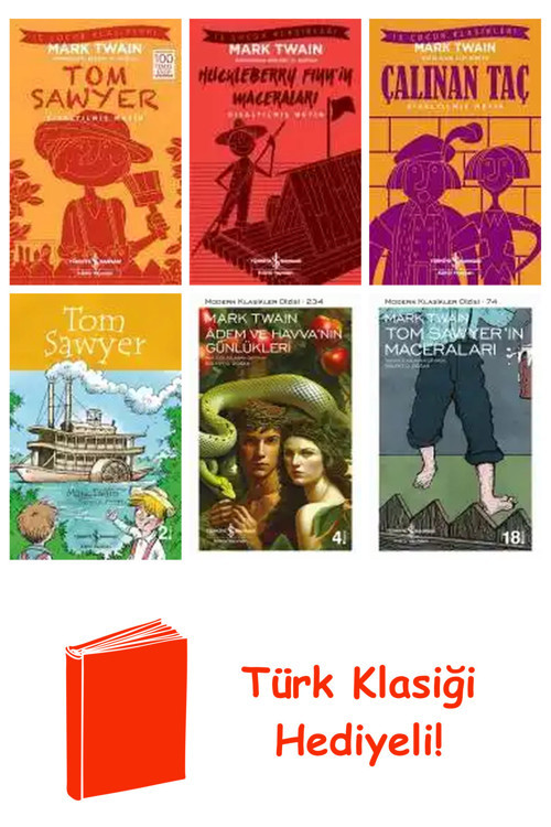 Mark Twain 6 Kitap Seti + Türk Klasiği Hediye