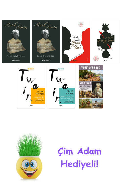 Mark Twain 7 Kitap Seti + Çim Adam Hediye