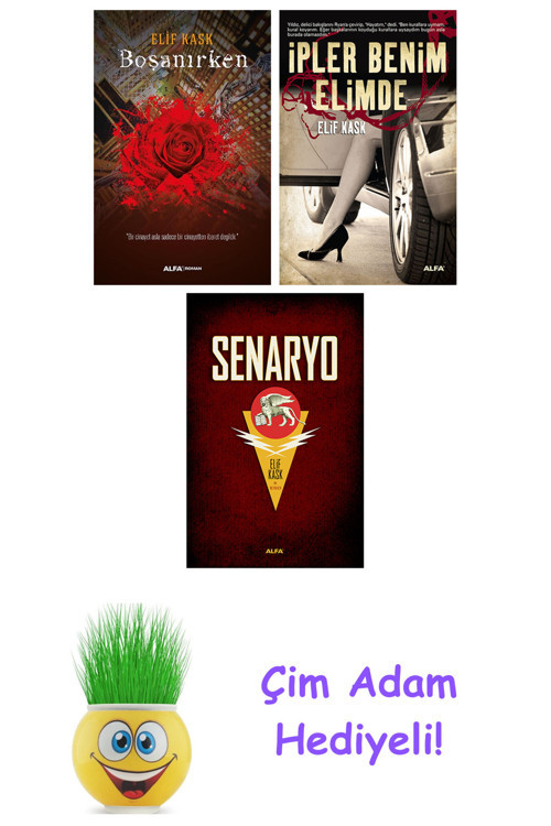 Elif Kask 3 Kitap Seti + Çim Adam Hediye