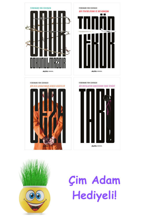 Ferdinand Von Schirach 4 Kitap Seti + Çim Adam Hediye
