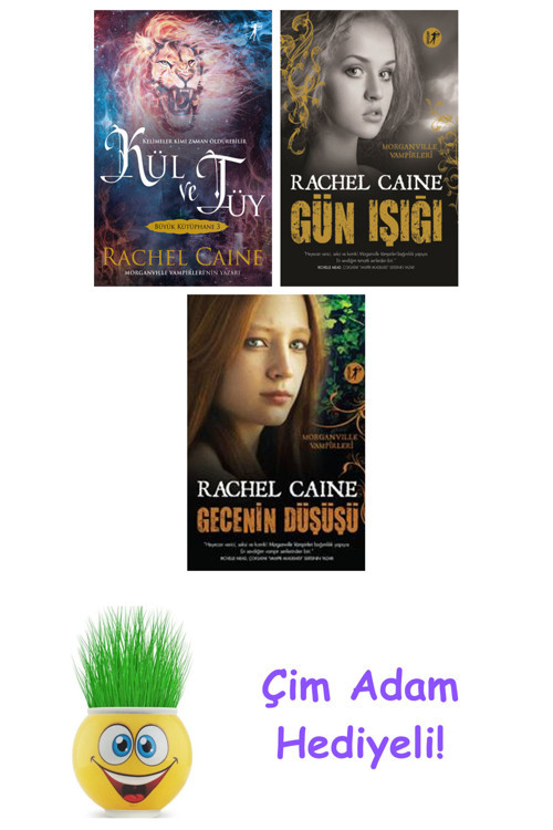 Rachel Caine 3 Kitap Seti + Çim Adam Hediye