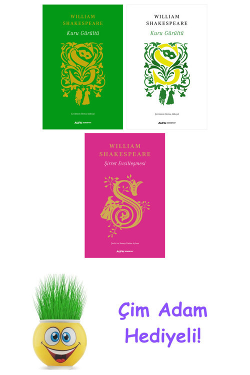 William Shakespeare 3 Kitap Seti + Çim Adam Hediye