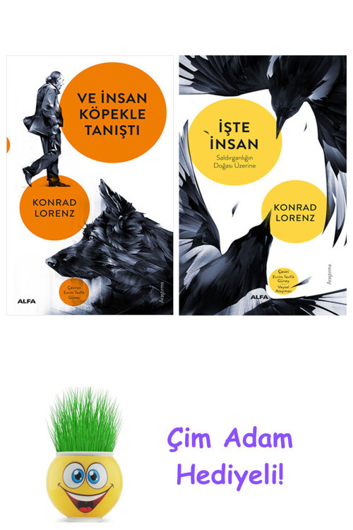 Konrad Lorenz 2 Kitap Seti + Çim Adam Hediye