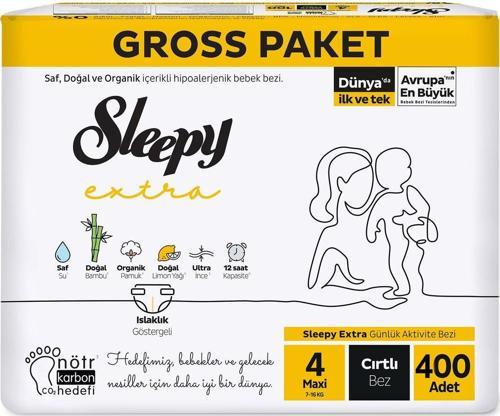 Extra Günlük Aktivite Gross Paket Bebek Bezi 4 Numara Maxi 400 Adet