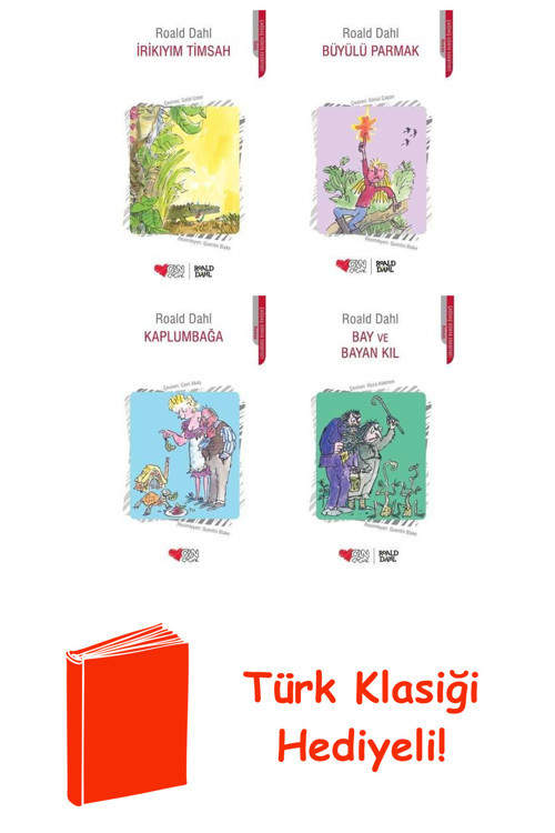 Roald Dahl 4 Kitap Seti + Türk Klasiği Hediye